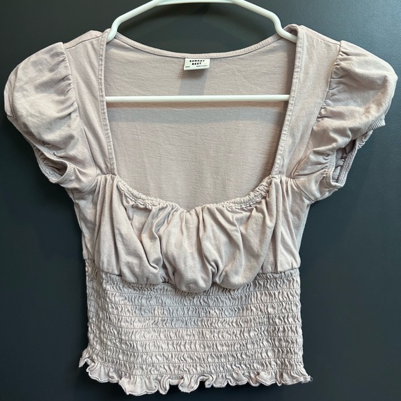 Aritzia Sunday Best | Luma T-Shirt Smocked - Picture 3 of 6